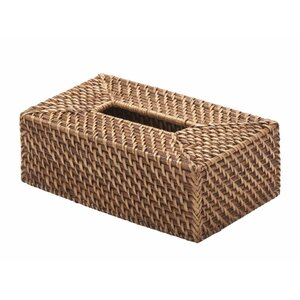 Holly Rectangular Rattan Tissue Box Cover