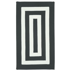 Mitscher Black/White Striped Outdoor Area Rug