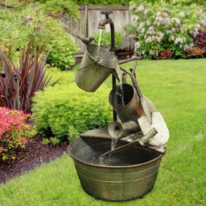 Metal Tiered Garden Tools Fountain