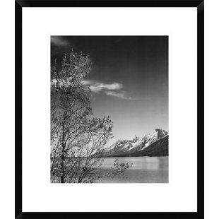Ansel Adams Prints You Ll Love Wayfair View Of Mountains With Tree In Foreground Grand Teton National Park Wyoming 1941 By Ansel Adams Framed Photographic Print