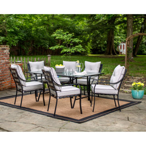 Sweetman 7 Piece Outdoor Dining Set with Cushion