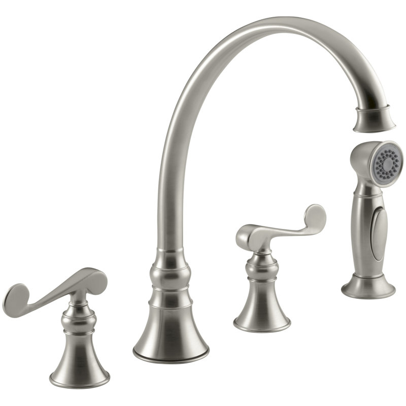 K-16109-4-PB Kohler Revival 4-Hole Kitchen Sink Faucet ...