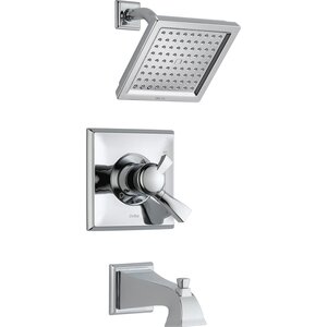 Dryden Diverter Tub and Shower Faucet with Lever Handle and Monitor