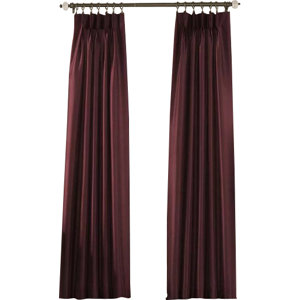Marquee Solid Room Darkening Pinch Pleat Single Curtain Panel