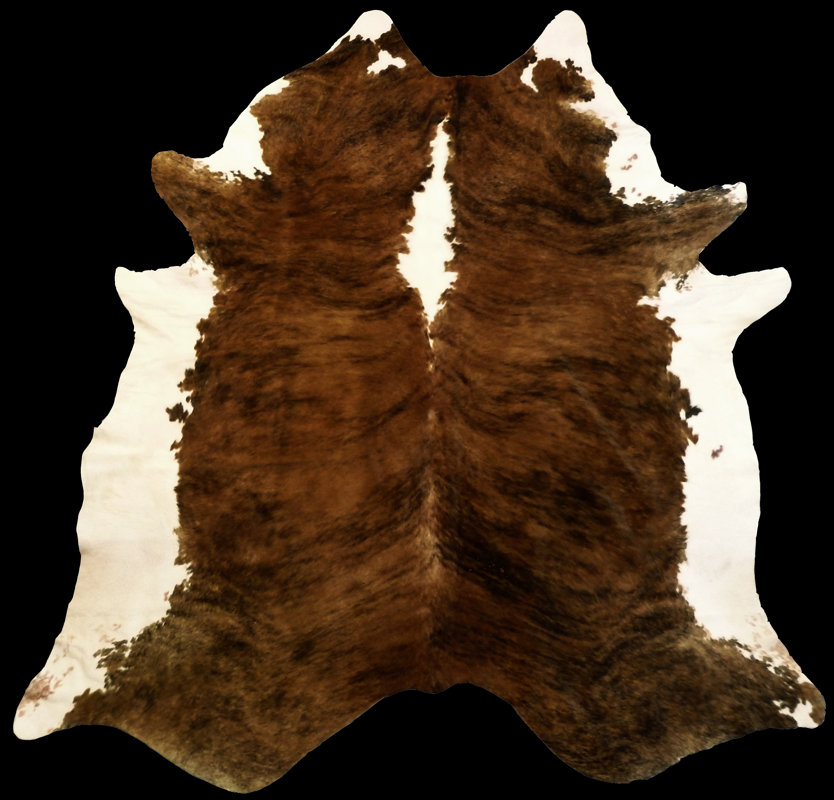 Chesterfield Leather Extra Large Brindle Brazilian Cowhide Brown