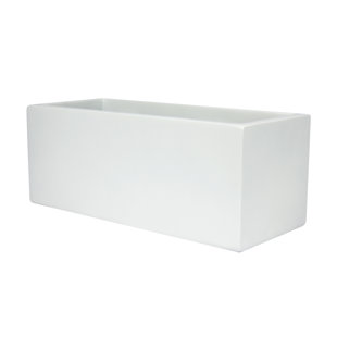 White Planters You Ll Love Wayfair Barclay Rectangle Fibergl Planter Box
