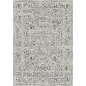 Attell Oval Silver/Gray Area Rug