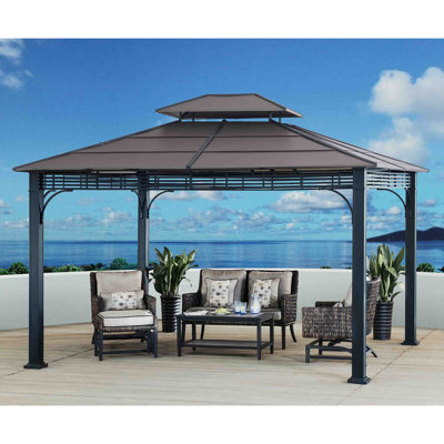 gazebo 12x16 metal ft hard permanent