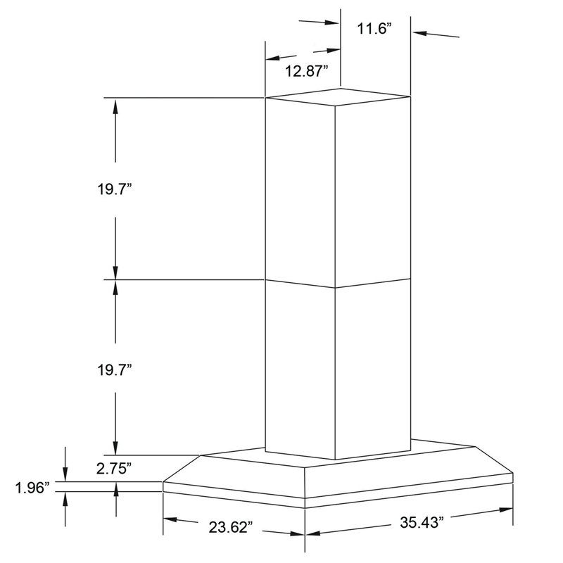 AKDY 36" 400 CFM Convertible Island Range Hood & Reviews Wayfair