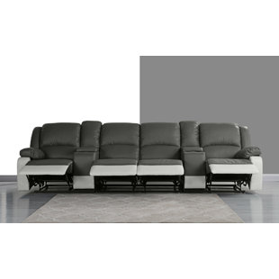 Leather Sofa With Cup Holder Wayfair Quickview