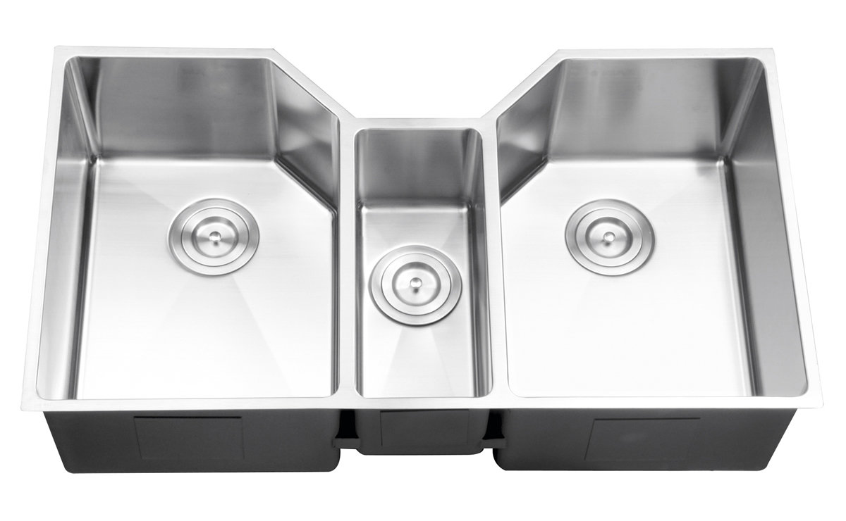 Ruvati Gravena 35" x 19.5" Undermount Triple Bowl Kitchen Sink