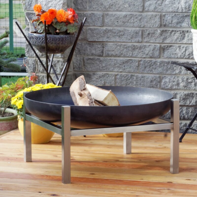 Curonian Parnidis Stainless Steel Wood Burning Fire Pit ...