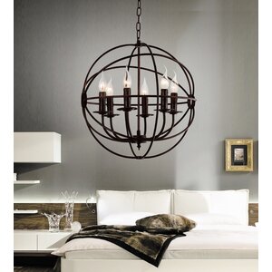 Bird Cage 6-Light Candle-Style Chandelier