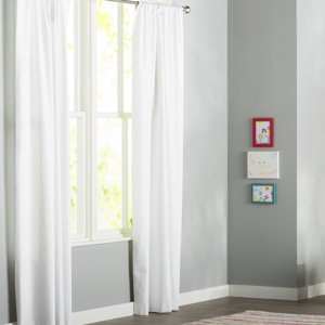 Alexander Solid Blackout Thermal Rod Pocket Single Curtain Panel