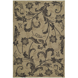 Manning Mocha Floral Indoor/Outdoor Area Rug