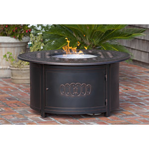 Dynasty Round Cast Aluminum LPG Fire Pit Table