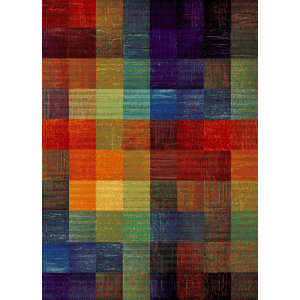 Bettis Anti-Bacterial Blue/Orange/Green Indoor/Outdoor Area Rug