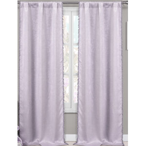 Thea Pompom Solid Blackout Thermal Curtain Panels (Set of 2)