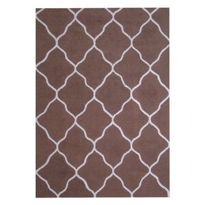 Hand-Tufted Brown/Beige Indoor Area Rug