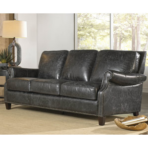Nathan Leather Sofa by Lazzaro Leather