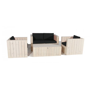 Check price and read more information from recommend store. 4-tlg. Gartensitzgruppen-Set Stockum mit Kissen von LandwoodFurniture