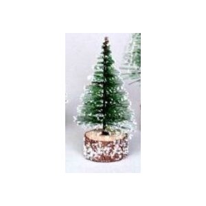 0.4' Green Frosted Artificial Village Christmas Tree