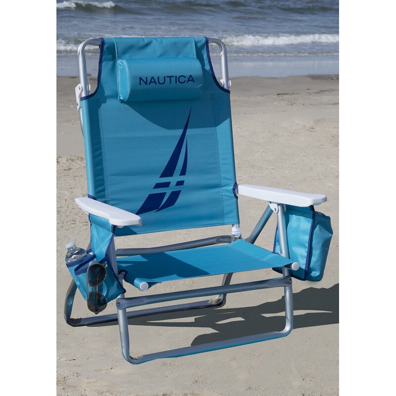 Nautica 5 Position Reclining/Folding Beach Chair & Reviews | Wayfair