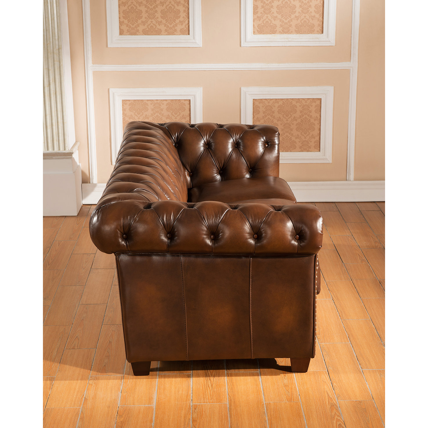 100 Percent Leather Sofa Bosco 4 Piece Modern Top Grain Leather