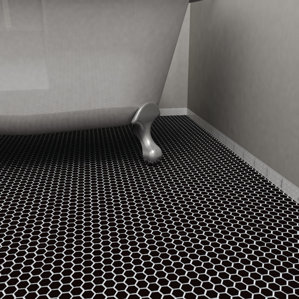 Mosaic Tile You Ll Love Wayfair New York Hexagon 10 25 X 12 Porcelain Unglazed Mosaic Tile In Antique Black