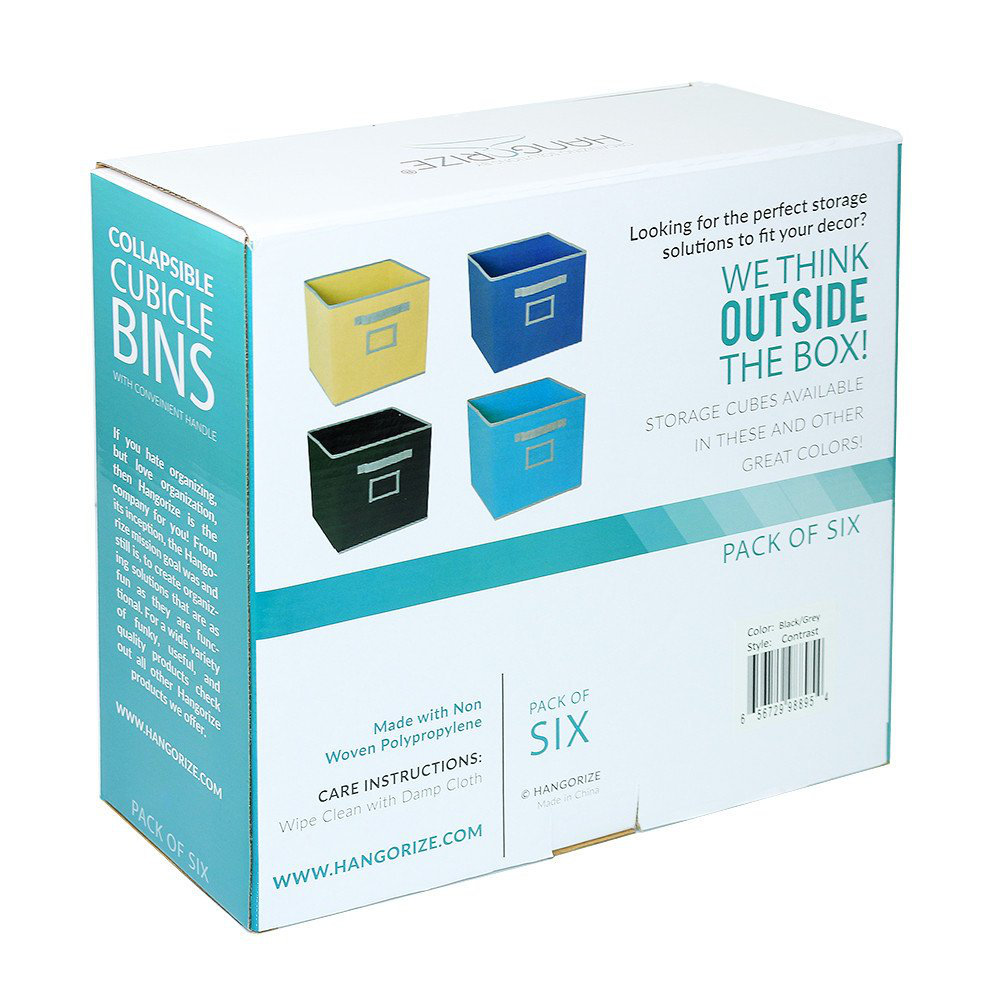 Hangorize Collapsible Fabric Cubicle Storage Bin with Label Window & Reviews Wayfair