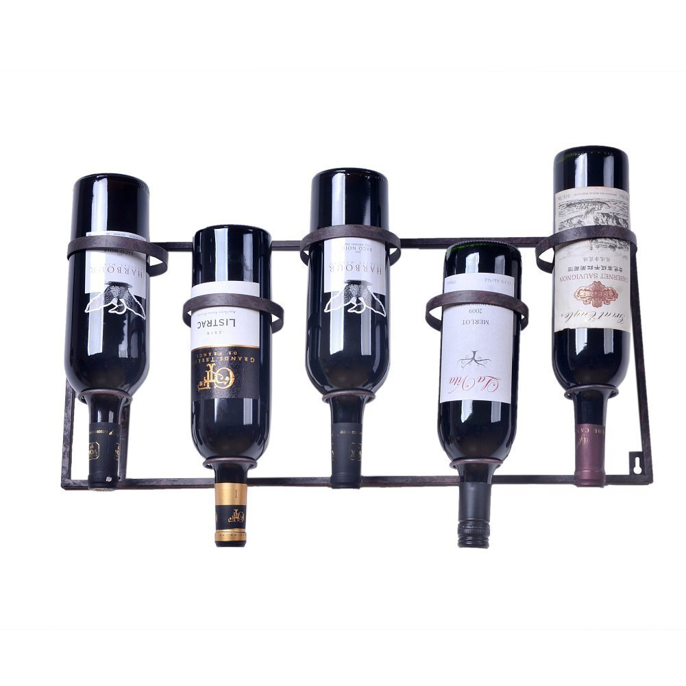 Welland Industries LLC 5 Bottle Wall Mounted Wine Rack & Reviews Wayfair