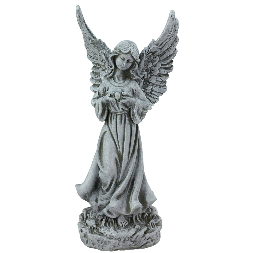 Northlight Serene Angel with Dove Outdoor Patio Garden Statue Wayfair