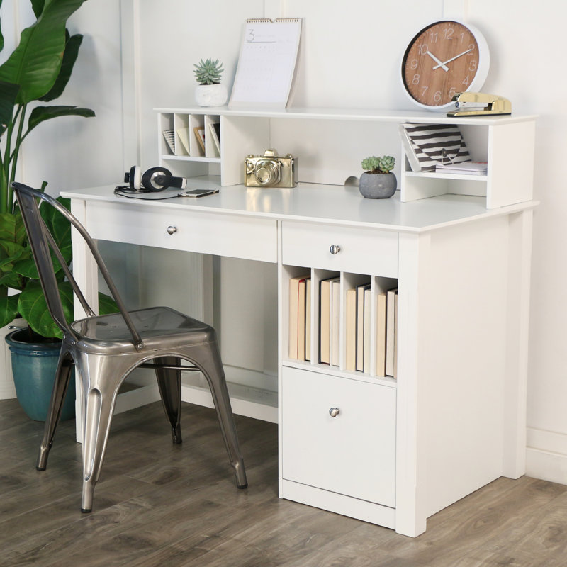 Beachcrest Home Clinton Computer Desk with Hutch & Reviews Wayfair