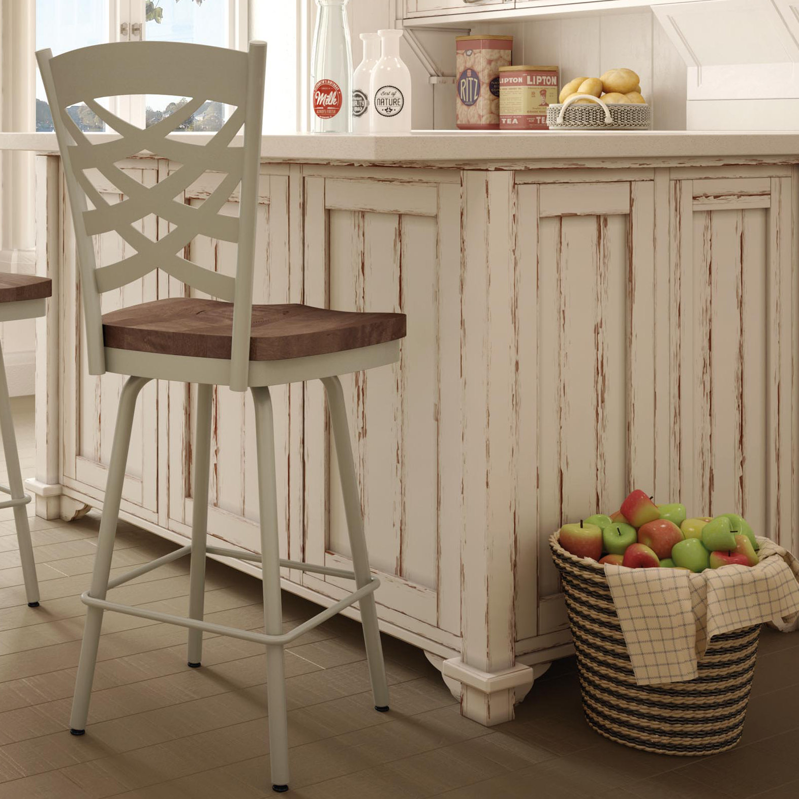 August Grove Manhattan 26.38" Swivel Bar Stool & Reviews Wayfair