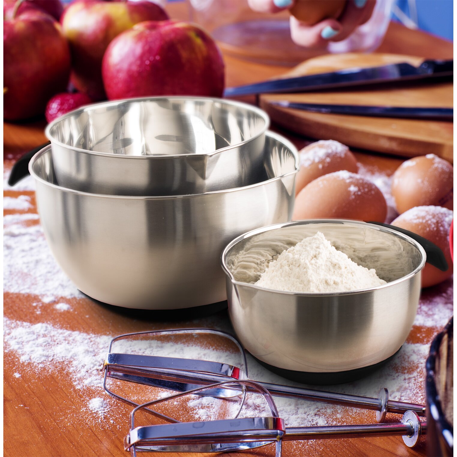 stainless steel mixing bowls set