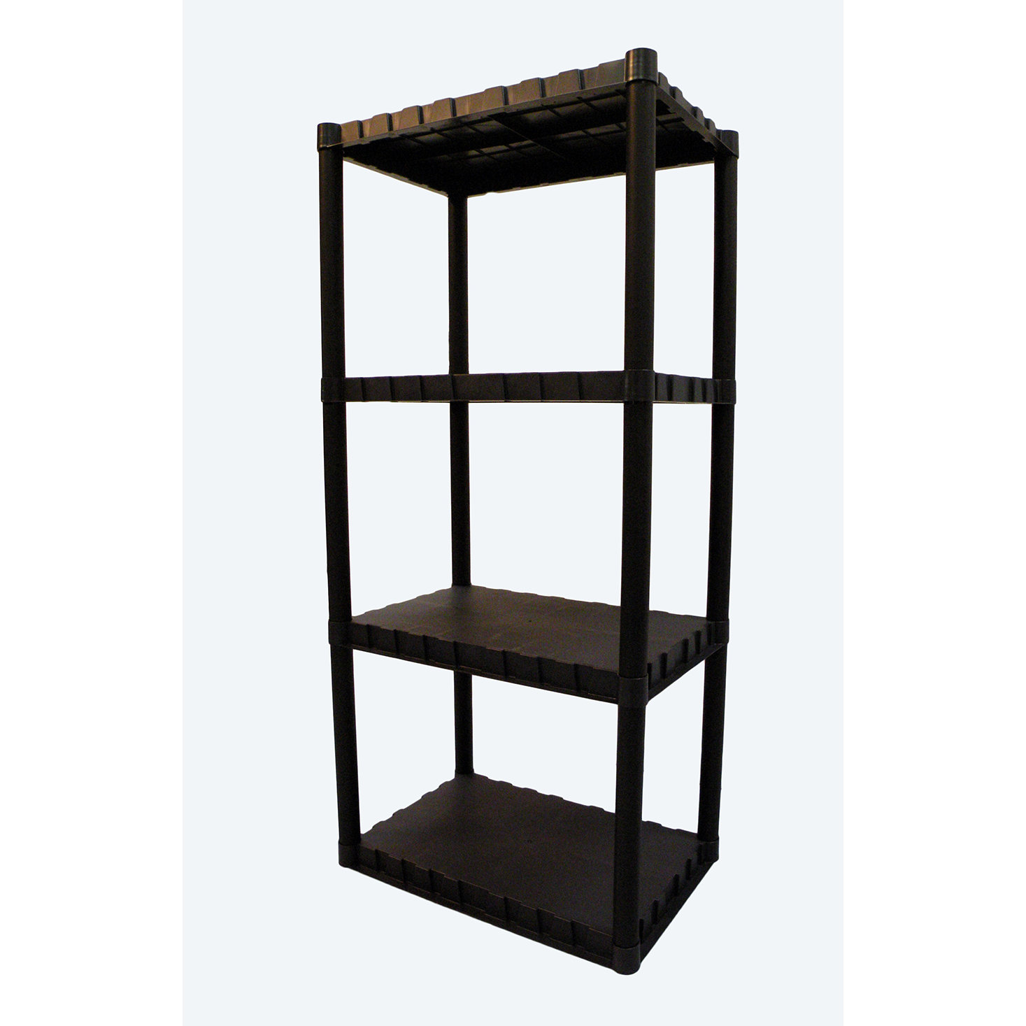 Keter Freestanding Plastic Storage 49" H Four Shelf Shelving Rack Unit