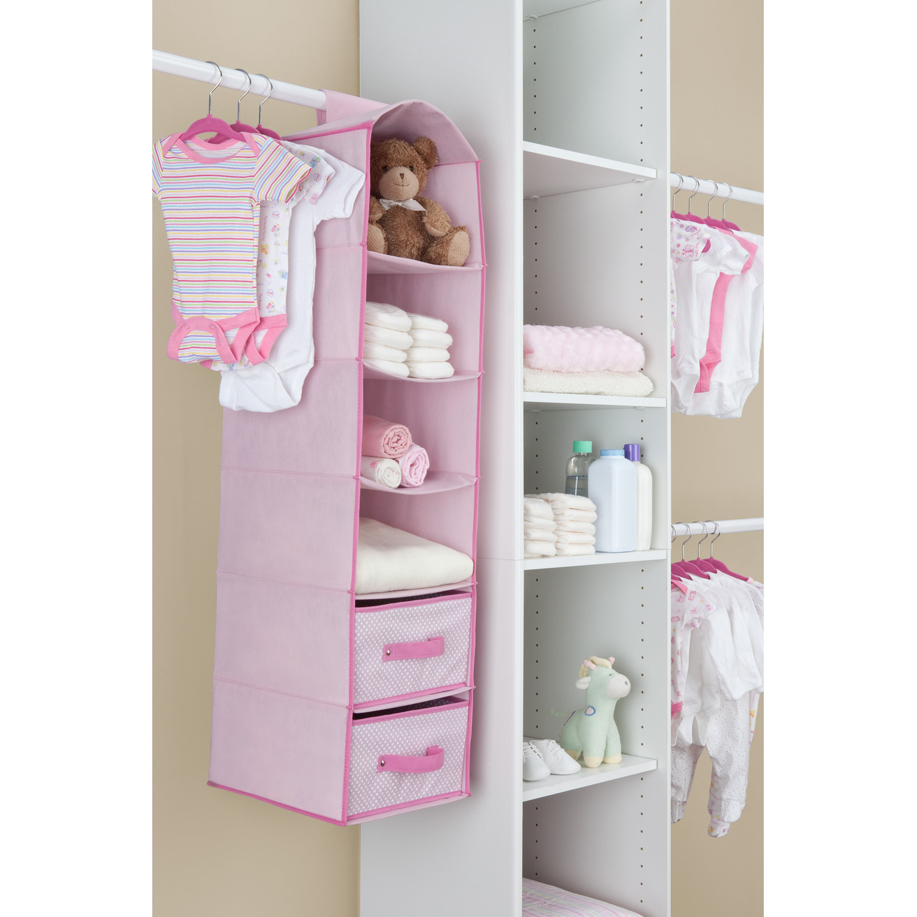 Delta Children Children Nursery Hanging Organizer with Drawers