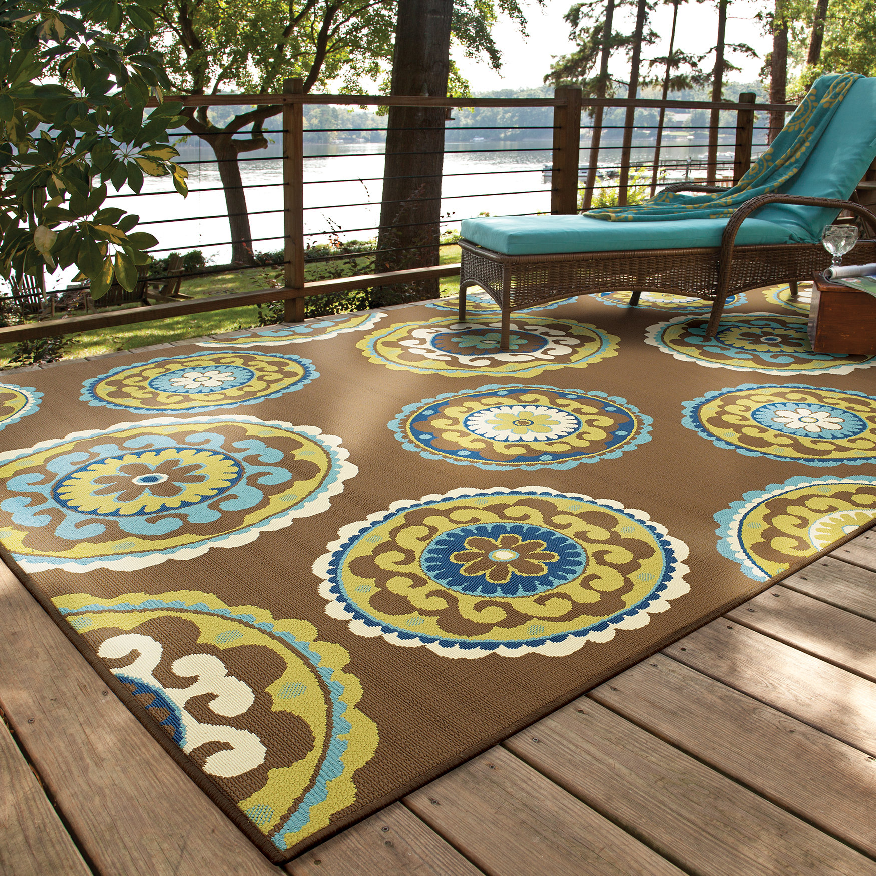 Threadbind Newfield Brown/Green Indoor/Outdoor Area Rug & Reviews Wayfair