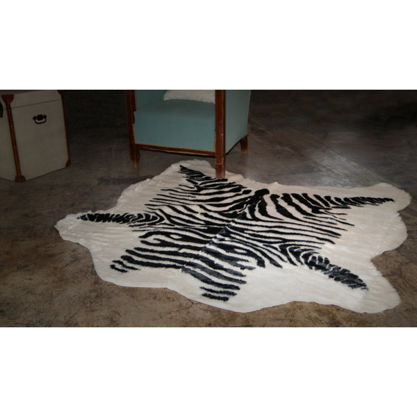 Luxe Zebra Black/White Area Rug & Reviews Wayfair