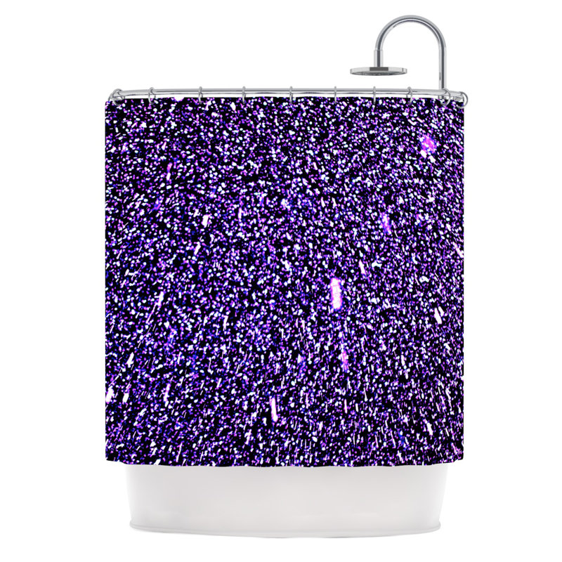 KESS InHouse Purple Dots Shower Curtain Wayfair