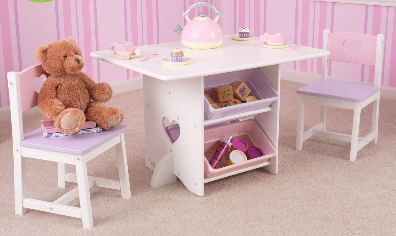 KidKraft Heart Kids 7 Piece Table & Chair Set & Reviews Wayfair