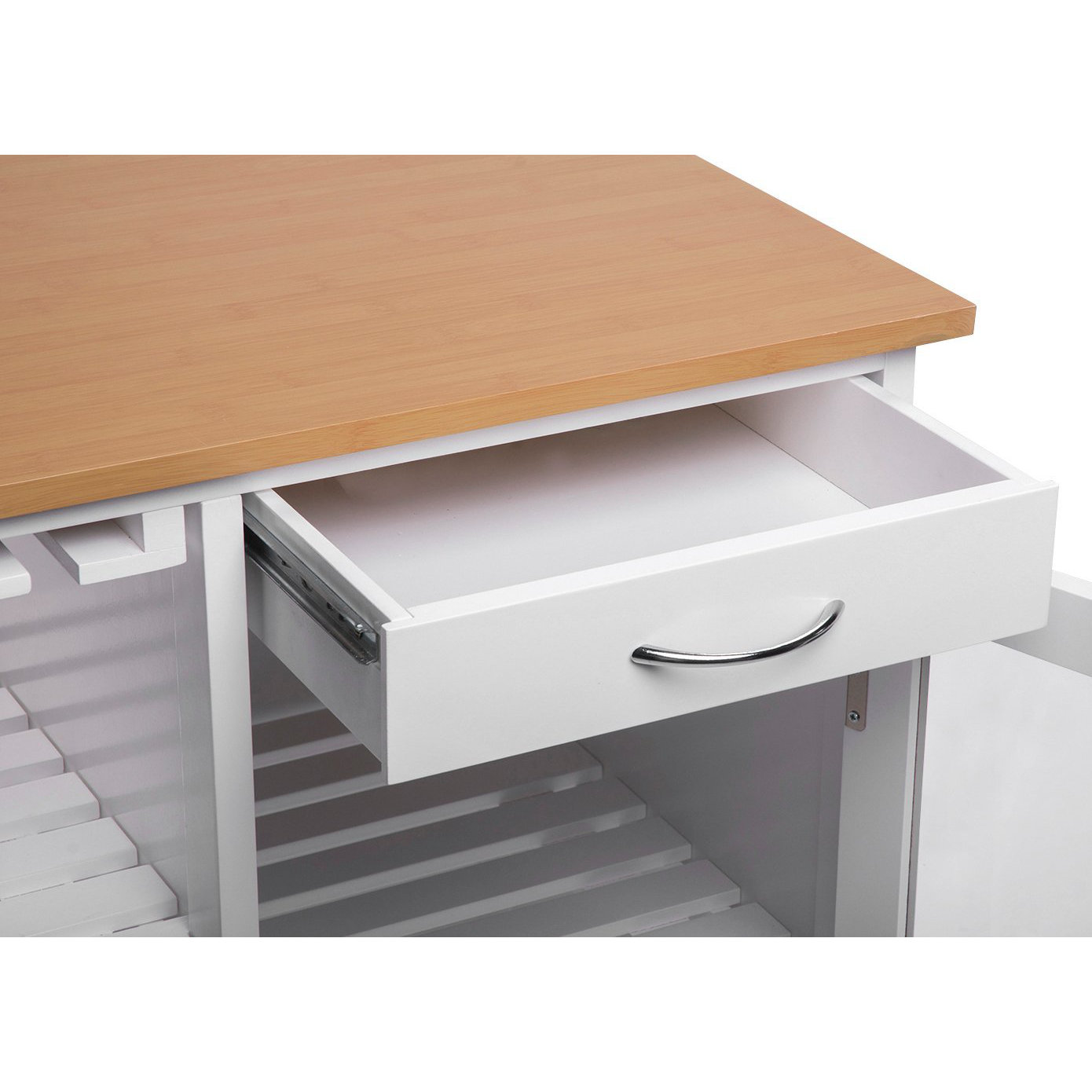 Merax Kitchen Cart with Butcher Block Top & Reviews Wayfair.ca