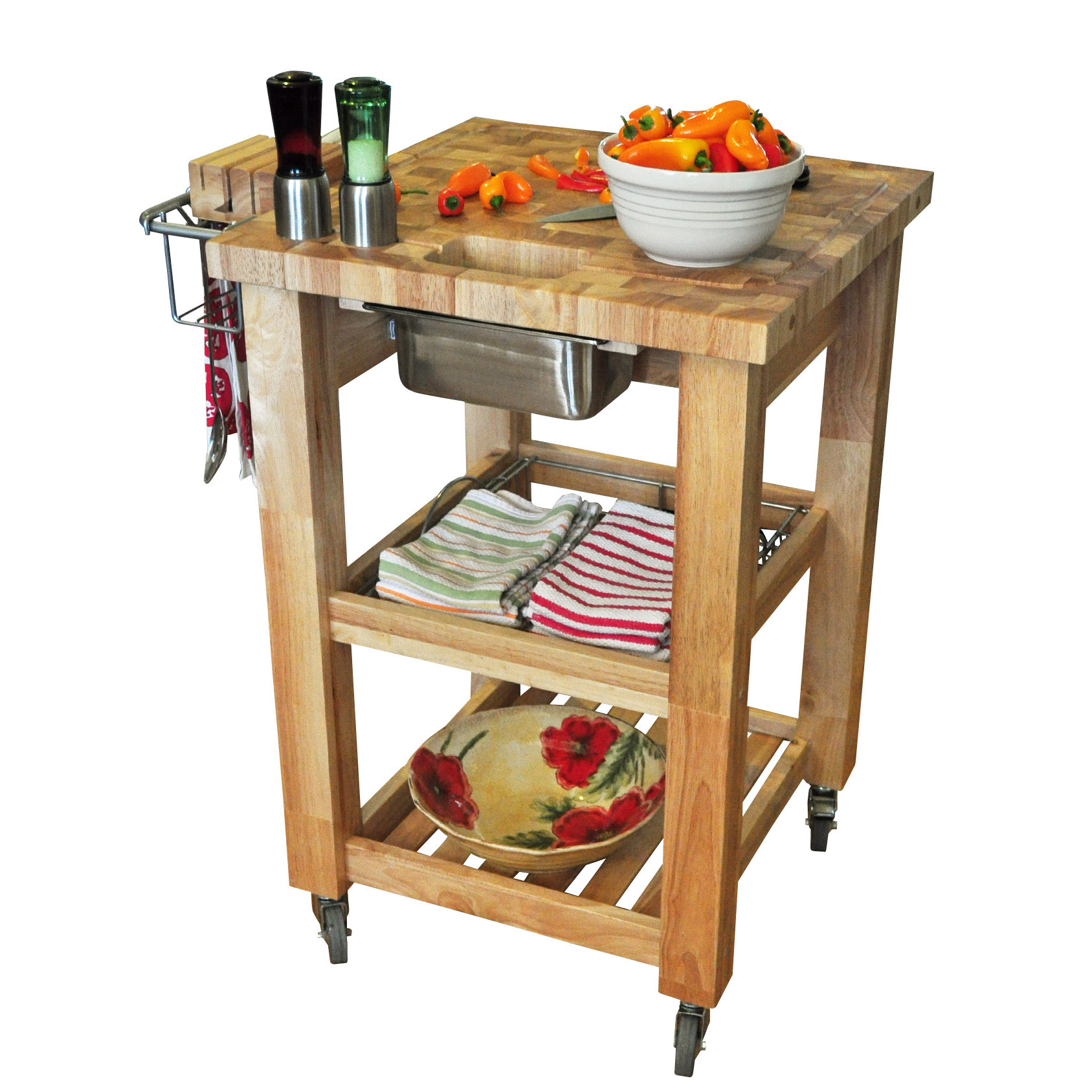 Chris & Chris Pro Chef Kitchen Cart & Reviews Wayfair
