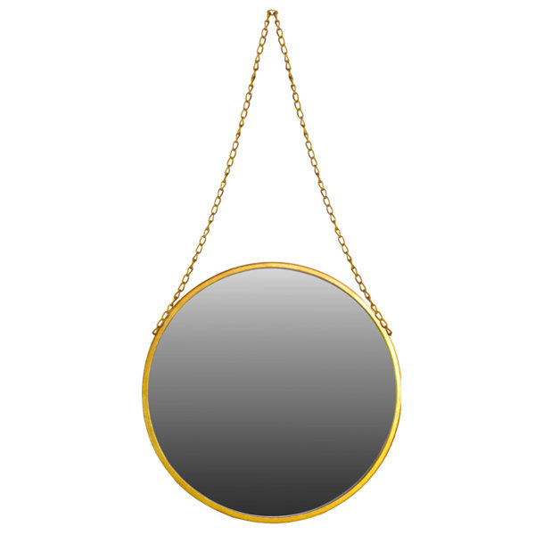 Urban Trends Round Mirror with Chain Hanger & Reviews Wayfair