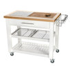 Chris & chris kitchen island with wood top