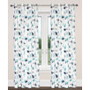 Perry Ellis Asian Lily Lined Floral Semi Sheer Rod Pocket