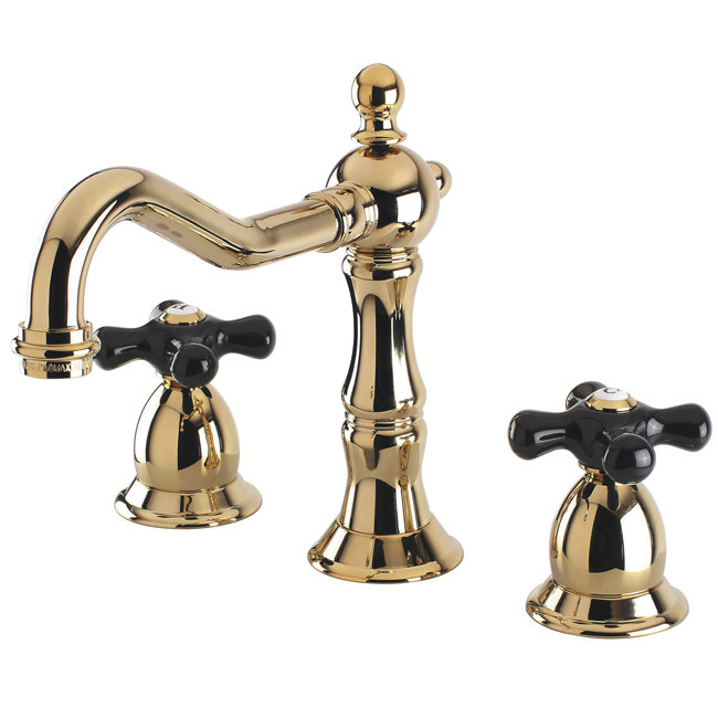Kingston Brass Heritage Onyx Double Handle Widespread Bathroom Faucet