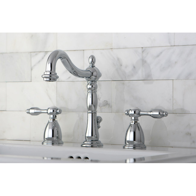 Kingston Brass Tudor Double Handle Widespread Bathroom Faucet With Tudor Double Handle Widespread Bathroom Faucet With Abs Pop Up Drain