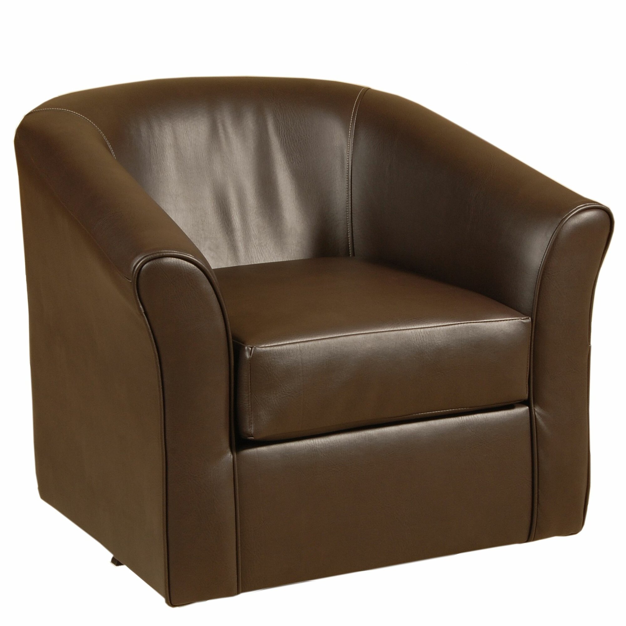 Serta Upholstery Swivel Tub Barrel Chair Reviews Wayfair Supply throughout Leather Swivel Barrel Chair