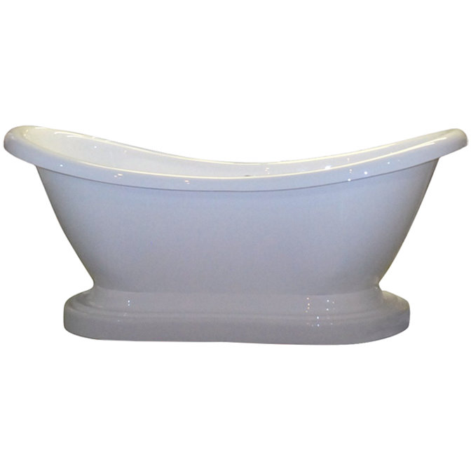 Cambridge Plumbing 68.63" x 29" Pedestal Slipper Bathtub & Reviews